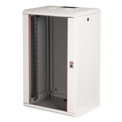 19" Rack na stenu 20U, sivý, 996x600x450mm (HxWxD), RAL7035, PRO, odnímateľné bočnice