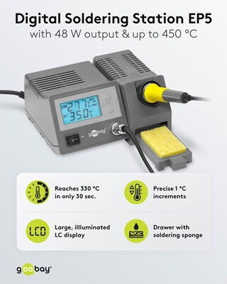Elektrická spájkovačka 48 W profi digitálna s LCD displejom EP5