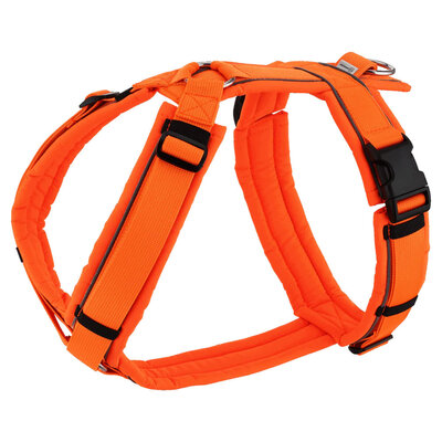 Y-Postroj na voľný čas, reflexný, XXS, 36-42cm, Softshell + Polyester, oranžový