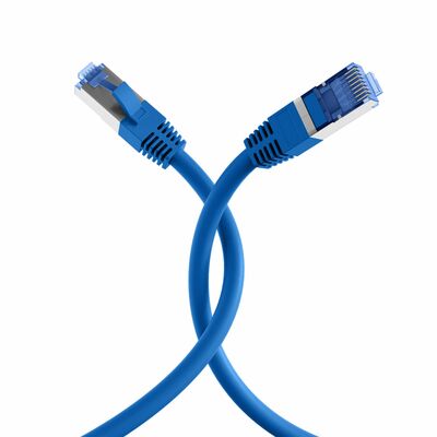 S/FTP (PiMF) Patchkábel LSOH 1.5m cat.7, modrý, Cu, SuperFlex