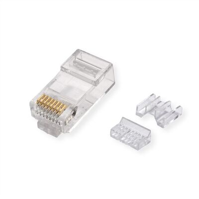 Konektor 8/8 RJ45 cat.6a/7, 10Gbit, netienený, na drôt aj lanko, AWG 23-26, 10ks/bal