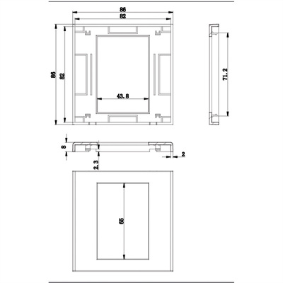 Box modulárny biely pre 3x SNAP-Value (86x86mm), box-25998201 §§