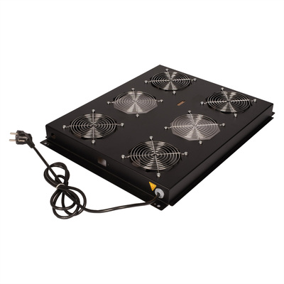19" Ventilačná jednotka, stropná, 4 vetráky, ON/OFF, pre serverový rack PRO, čierna, RAL9005