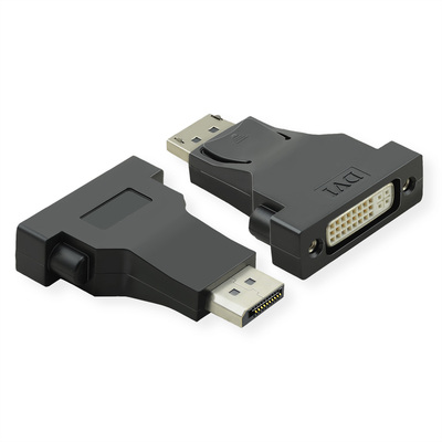 Adaptér DisplayPort na DVI-I M/F, dongle, čierny