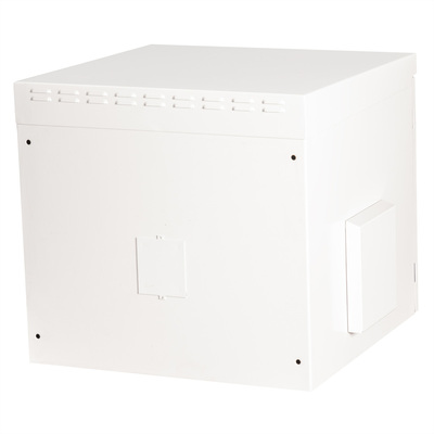 19" Rack na stenu 9U, sivý, 579x600x600mm (HxWxD), RAL7035, IP55, vonkajší, odnímateľné bočnice