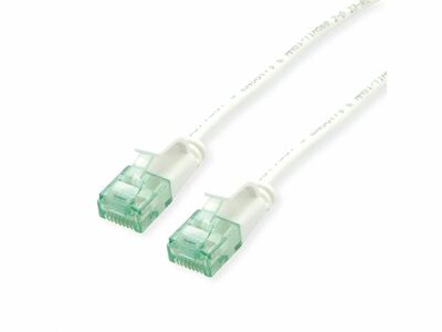 UTP Patchkábel LSOH TPE 3m cat.6a, biely, slim, Cu, Flex Cable, Roline Recycled Material