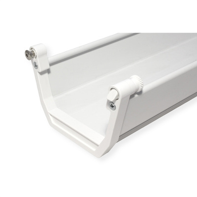 Káblový organizér, žľab na káble pod stôl, plast (ABS), 449x182x118mm (DxHxV), biely