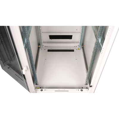 19" Rack na podlahu 26U, 1342x600x800mm (HxWxD), PRO, sklenené dvere, sivý