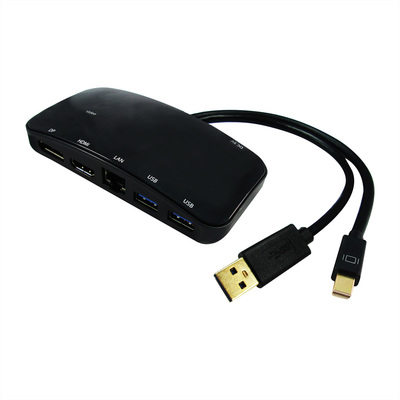 Dokovacia stanica USB 3.0 + mini DisplayPort, 2x USB 3.0, DisplayPort, HDMI, RJ45 (FastEthernet LAN)