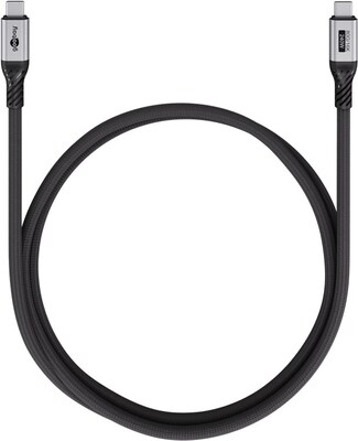 Kábel USB 4 Gen 3x2, Typ C CM/CM 1.5m, 80Gbps, PD 240w 48V5A, oplet, čierny