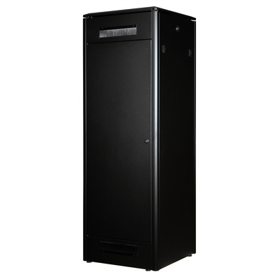 19" Rack na podlahu 36U, 1786x600x800mm (HxWxD), PRO, sklenené dvere, čierny