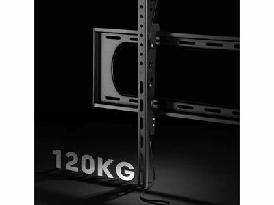 Držiak pre LCD TV na stenu, 60-120", max 120kg, VESA do 900x900mm, s náklonom +-10°, čierny