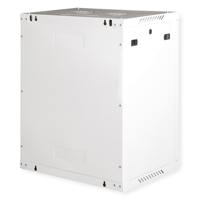 19" Rack na stenu 15U, sivý, 779x600x450mm (HxWxD), odnímateľné bočnice