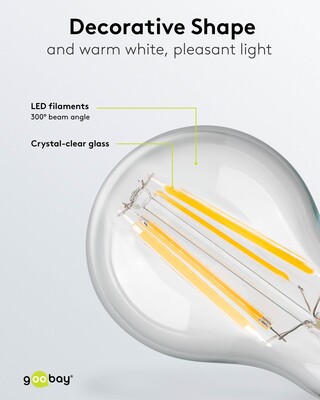 Filament LED Bulb, 11 W -base E27, warm white, not dimmable