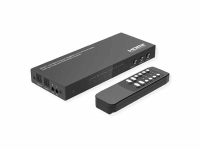 Video selektor/switch HDMI 4IN/2OUT, Audio Extraktor, UHD 4K@60Hz, Matrix