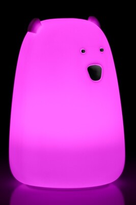 Nočná LED lampa "Ľadový medveď", rôzne režimy svietenia, RGB farby, nabíjacia (USB C)