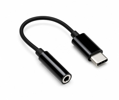 Adaptér USB 3.1 Typ C / 3.5mm (slúchadlá+ mic), 13.5cm, čierny
