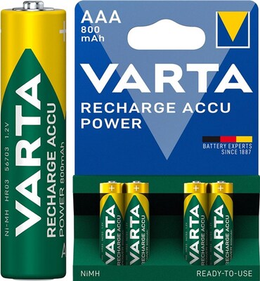 Batéria VARTA RTU nabíjacia AAA (4ks) 1.2V 800mAh NiMH (HR03 56703) 4BL