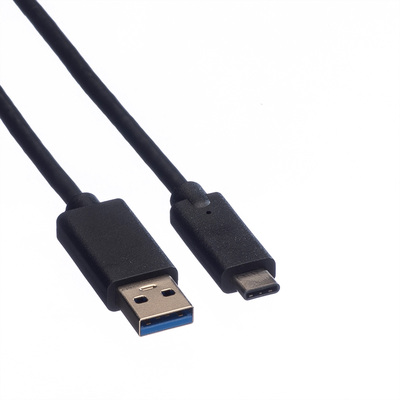 Kábel USB 3.2 Gen 1, AM/CM Typ C 0.5m, 5Gbps, čierny