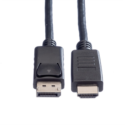 Kábel DisplayPort na HDMI M/M 2m, jednosmerný, max. 1920x1200@60Hz, čierny, Roline Green Eco obal