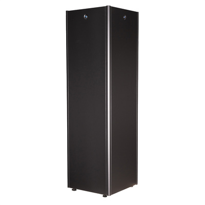19" Rack na podlahu 42U, 2010x600x600mm (HxWxD), BASIC, sklenené dvere, čierny