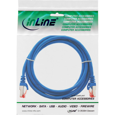 S/FTP (PiMF) Patchkábel LSOH 0.5m cat.6, modrý, Cu