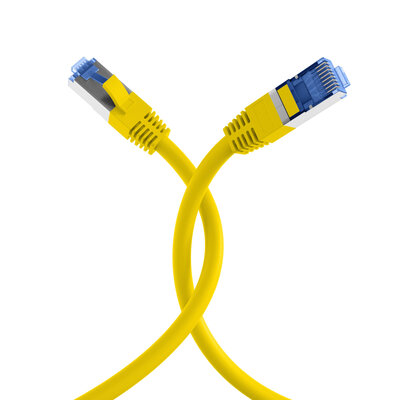 S/FTP (PiMF) Patchkábel LSOH 0.5m cat.7, žltý, Cu, SuperFlex