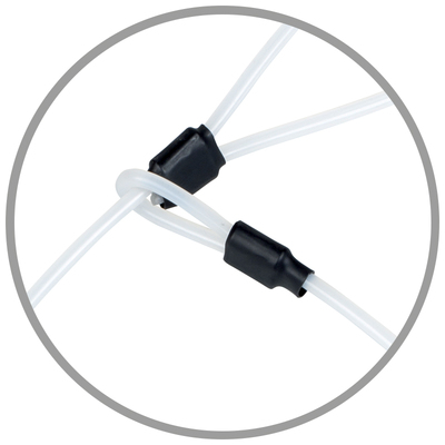 Korekčná šnúrka na výcvik, 4mm/51-65cm silon, s putkom, biela