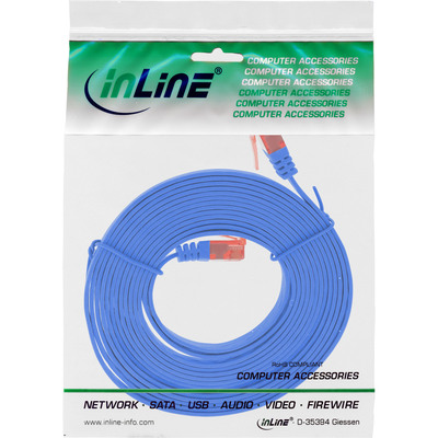 UTP Patchkábel 1.5m cat.6, modrý, plochý, Cu
