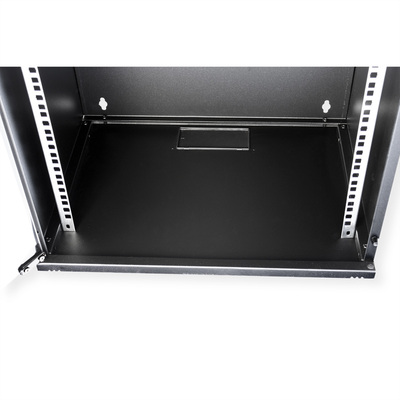 19" Rack na stenu 12U, čierny, 595x540x400 mm (HxWxD), RAL 9005, BASIC