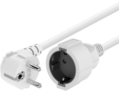Predlžovačka 3m s 1 zásuvkou, SCHUKO, 1.50mm², biela
