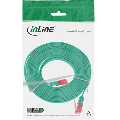 UTP Patchkábel 5m cat.6, zelený, plochý, Cu