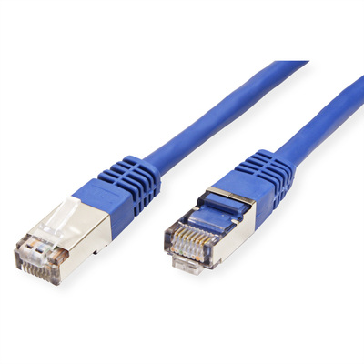 S/FTP (PiMF) Patchkábel 0.5m cat.6, modrý, CCA