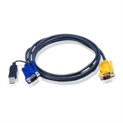 Sada káblov pre KVM VGA - SPHD M/M, USB-A M (PS2 konvertor), 3m