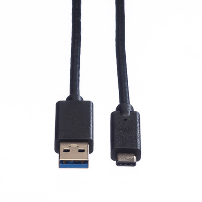 Kábel USB 3.2 Gen 1, AM/CM Typ C 0.5m, 5Gbps, čierny
