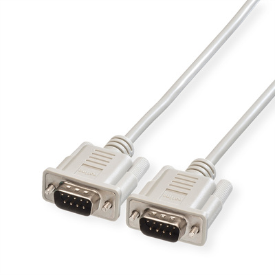 Kábel linkový 9pin M/M 1.8m, 1:1, prepojovací, sivý