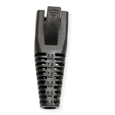 Krytka na konektor RJ45, pre ø 5.5 až 8.5mm, čierna, 10ks/bal