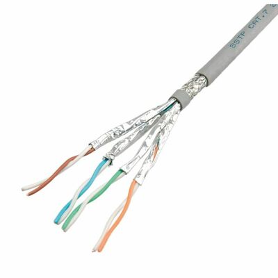 S/FTP (PiMF) drôt PVC 300m cat.6, CPR Eca, AWG23, 250Mhz, 1000Base-T, sivý, meď