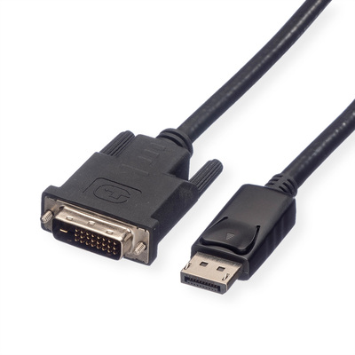 Kábel DisplayPort na DVI-D M/M 1.5m, jednosmerný, max. 1920x1200@60Hz, LSOH, čierny