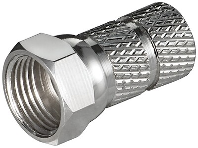 Konektor F satelitný samec ø6.5mm/4.4mm, dĺžka 20mm, Cu-Ni, 100ks/bal