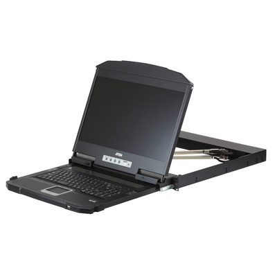 KVM konzola 18.5" LCD, HDMI, VGA, DVI, USB, US Layout