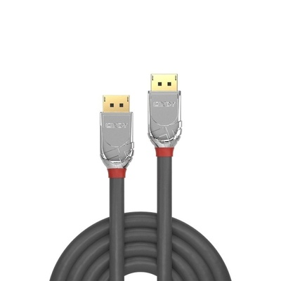 Kábel DisplayPort M/M 0.5m, 8K@60Hz, DP v1.4, 32.4Gbit/s, sivý, pozl.konektor, Cromo Line