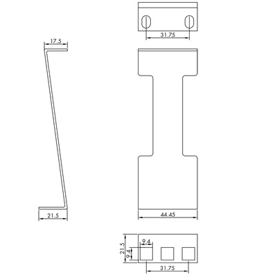 Adaptér pre zmenu inštalačnej hĺbky 151.5mm, 1U, čierny