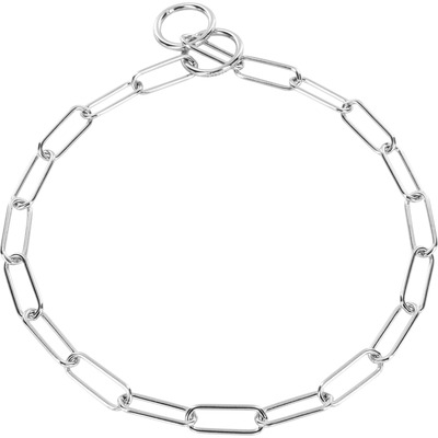 Obojok retiazkový sťahovací 2mm/40cm, dlhé oko, chrómovaná oceľ, HS