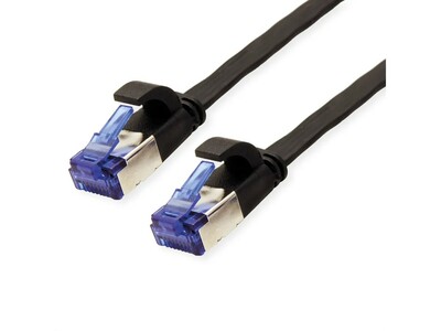 U/FTP Patchkábel LSOH TPE 5m cat.6a, modrý, slim, Cu, Flex Cable, Roline Green, Eco obal