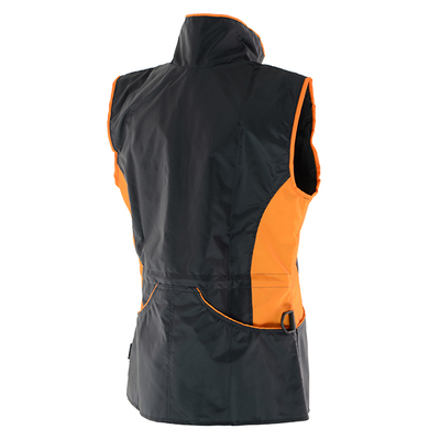 Vesta LARA bez kapucňe, s podšívkou, čiastočne nepremokavá, polyester, čierna+sivá, S