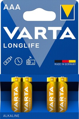 Batéria VARTA Longlife Alkalická AAA (4ks) 1.5V (LR03) 4BL