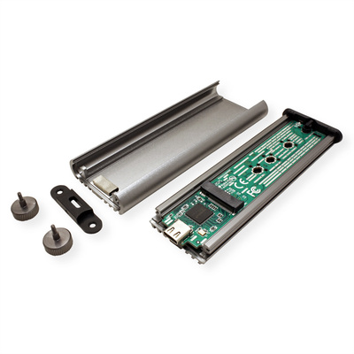 Externý box / Adaptér USB 3.2 Gen 2x2 Typ C na NVMe M.2 SSD HDD (M-key), 20Gbps, sivý
