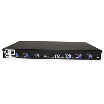 KVM switch/prepínač 8PC, DisplayPort, USB 3.0, OSD, DP+HDMI output 4K@60Hz, audio