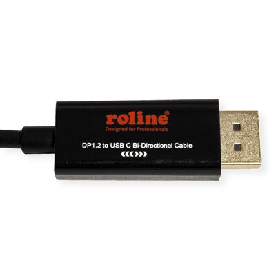 Kábel DisplayPort na USB 3.1 Typ C M/M 2m, Obojsmerný, v1.2, 4K@60Hz UHD, čierny